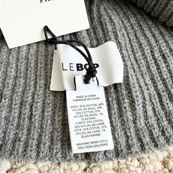 NWT! Le Bop • Heather Grey Florence Balaclava Knit Hood. - Picture 4 of 6
